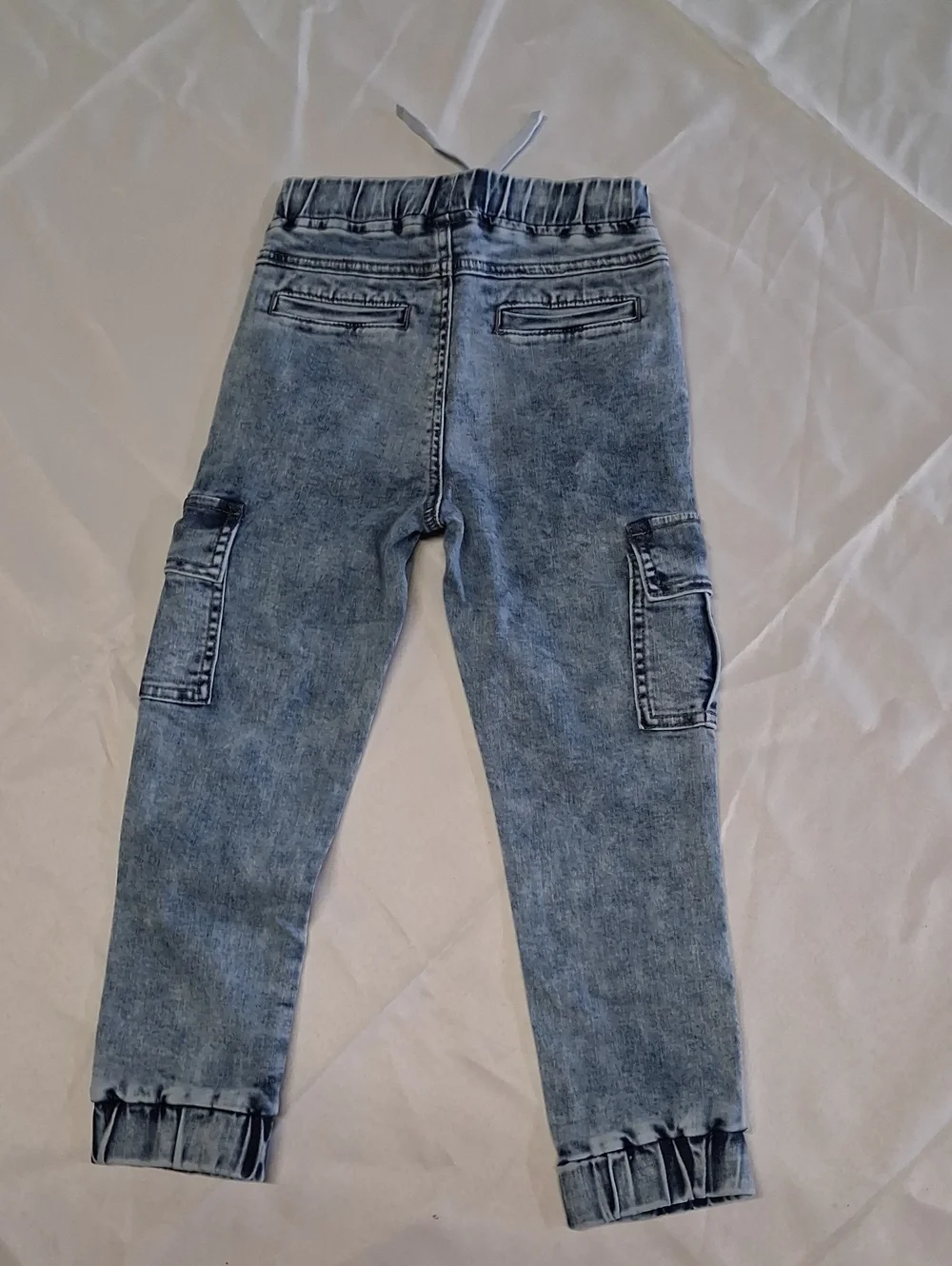 NWT Girls 6/7 Lavender Tank Top with Light Wash Cargo Jogger Jeans